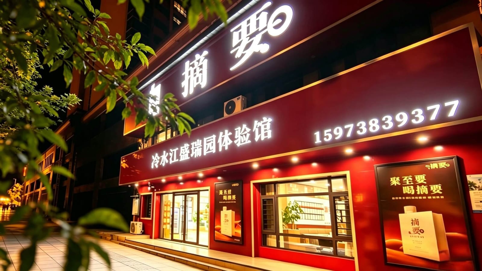 冷水江摘要体验馆主视觉·雅致品鉴空间暮色